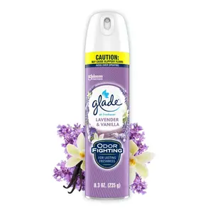 Glade 1026823 8.3 oz Lavender & Vanilla Scent Air Freshener Aerosol, Pack of 6