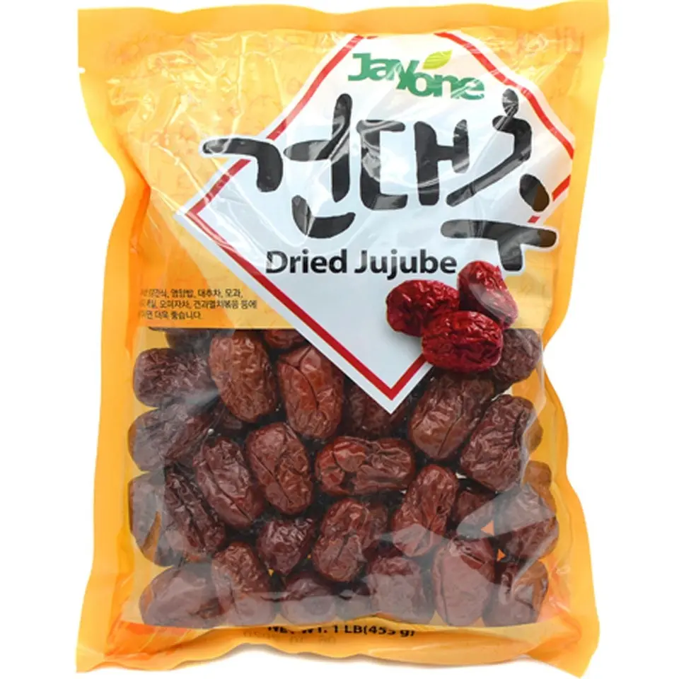 Jayone All Natural Dry Jujube (Red Dates) - Flavorful Fruit Snack, Vitamin-Rich, Sweet, Chewy Healthy Treat, Flavor