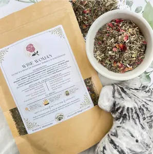 Wise Woman: Loose-Leaf Herbal Tea Blend for Feminine Balance & Nourishment (Caffeine-Free) Traditional Women's Health Beverage for Hormone Balance & Emotional Wellness with Red Raspberry Leaf, Stinging Nettle, Oat Straw, Rose Petals, & Dandelion