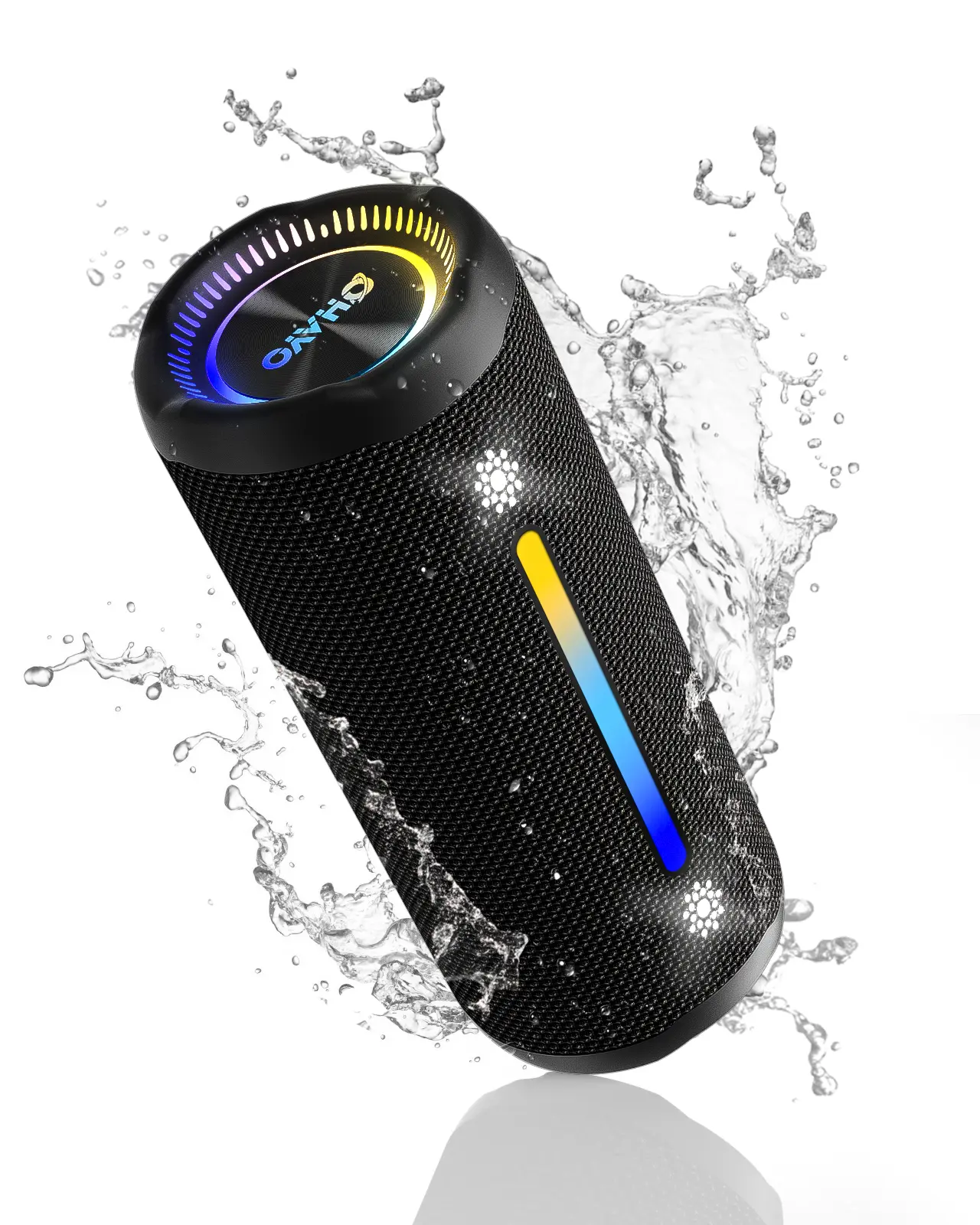 OHAYO 35W Outdoor Bluetooth Speaker, Bass Boost, IPX7 Waterproof, 24H Playtime, Dynamic LED Lights, BT5.3 TWS & USB Lossless Audio