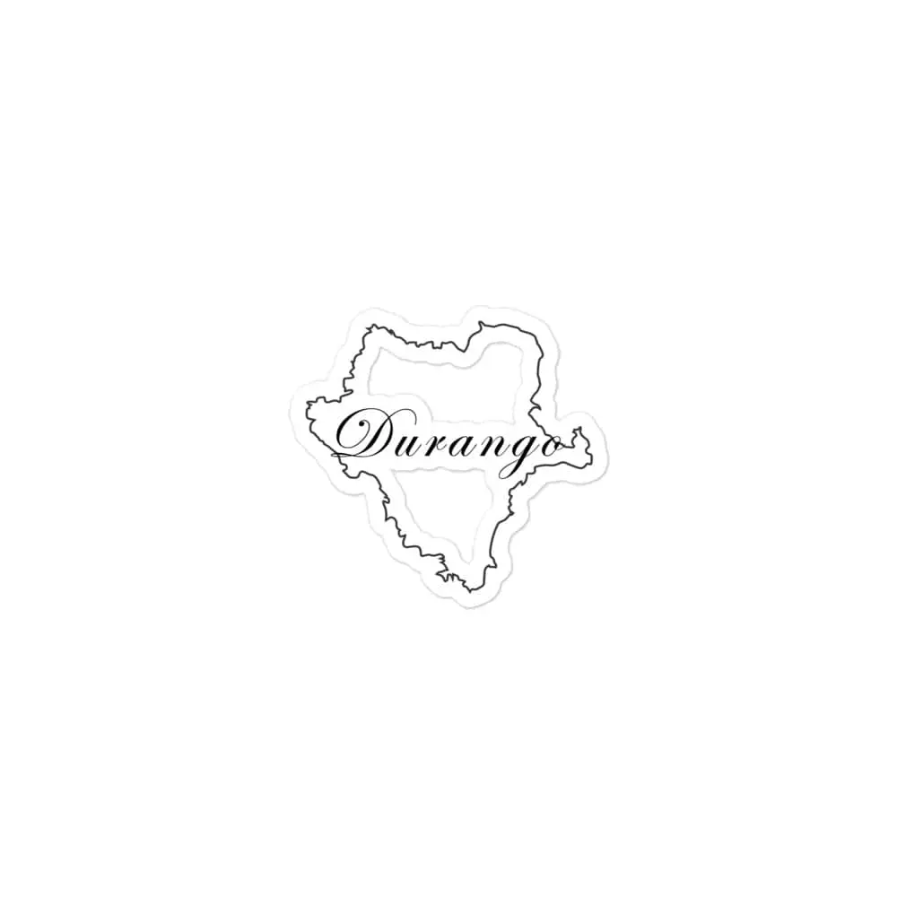 Durango Die cut Bubble free stickers, 3″×3″, White