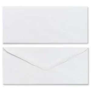 212 MAIN Plain Gummed Flap Envelopes, No 6.75 Size, 100-Count Box, White