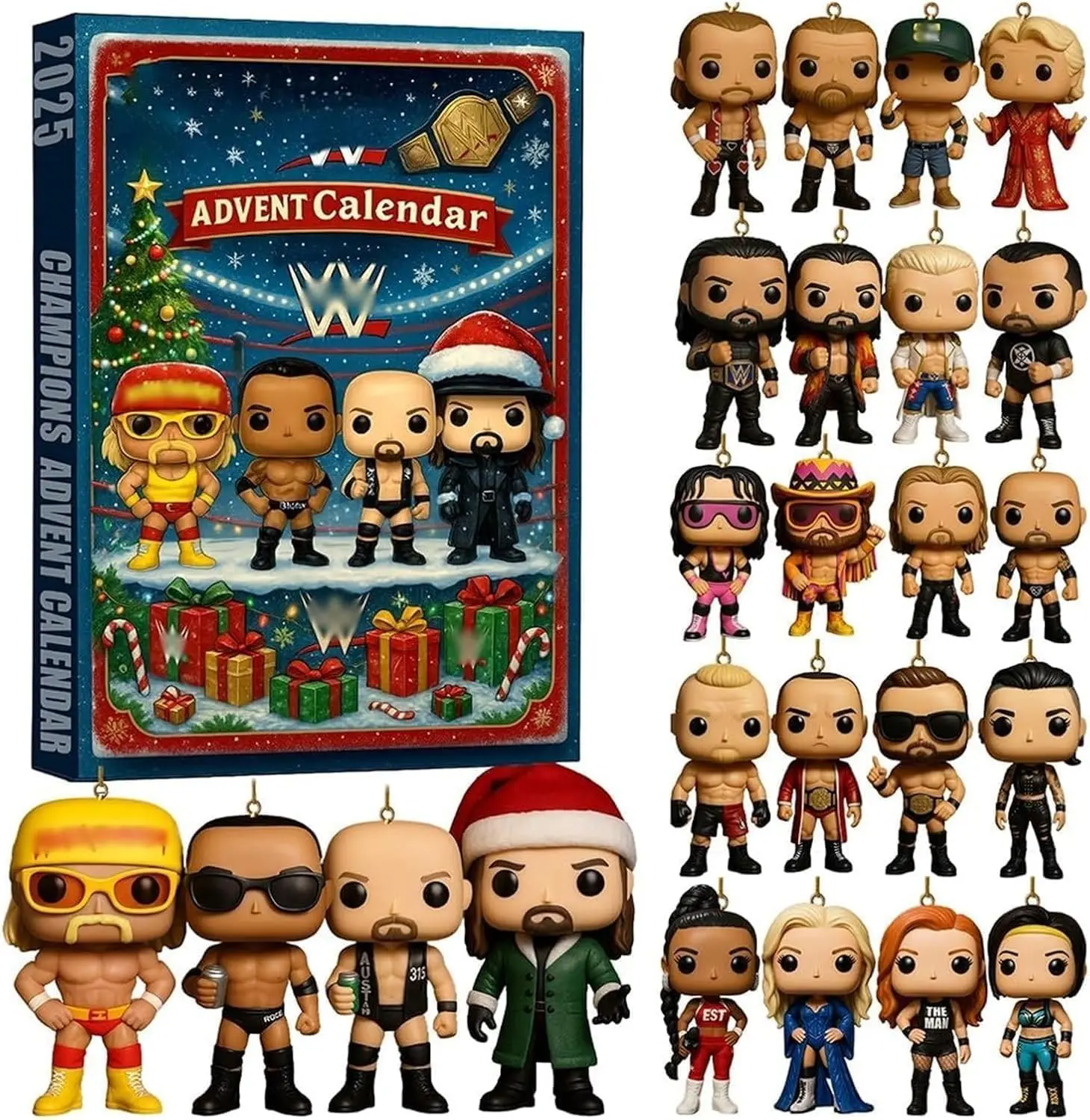 W Advent Calendar 2026 | 24 Days 2D Flat Acrylic Legend Character Ornaments | Halloween & Christmas Gift for Fans