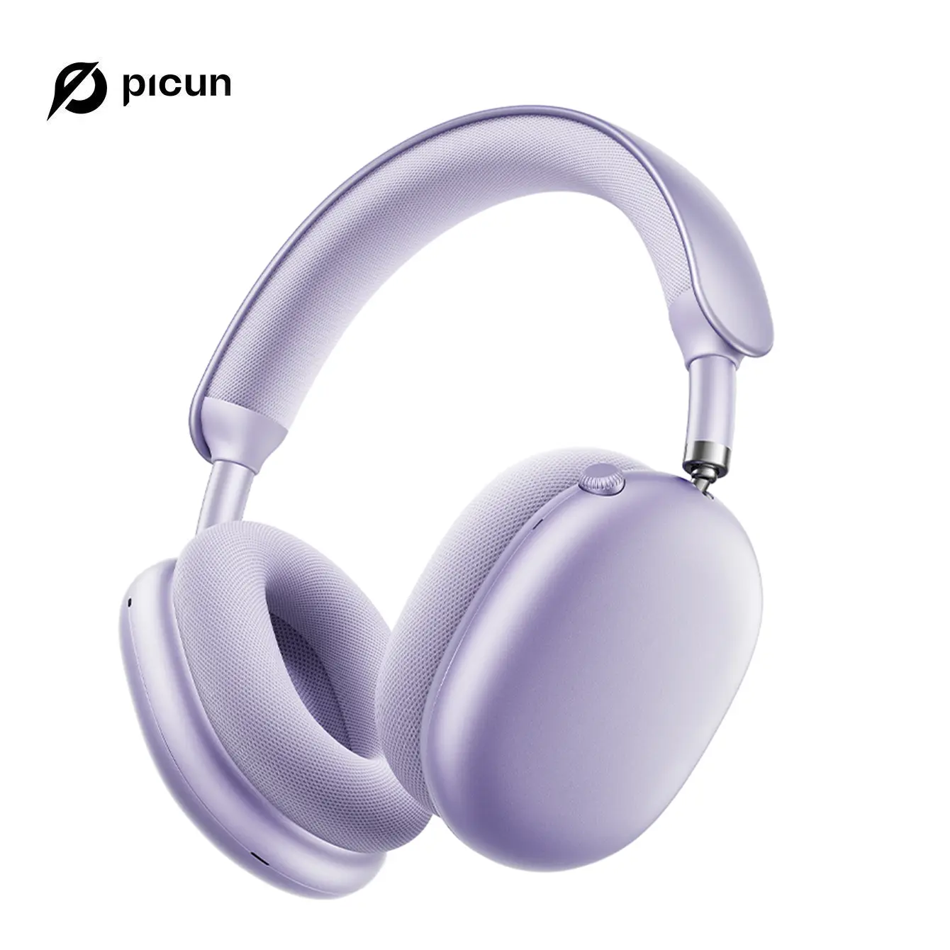 Picun F8 Pro Over-Ear Oval Wireless Audio Headphones with Mic, 52dB Active Noise Cancellation, 5 ENC Mics, Head Tracking, Custom EQ Sound, Dual-Pairing Multi-Devices Connection, Bluetooth 5.4, Detachable Fabric Ear Cups (SummerWins Back to School)