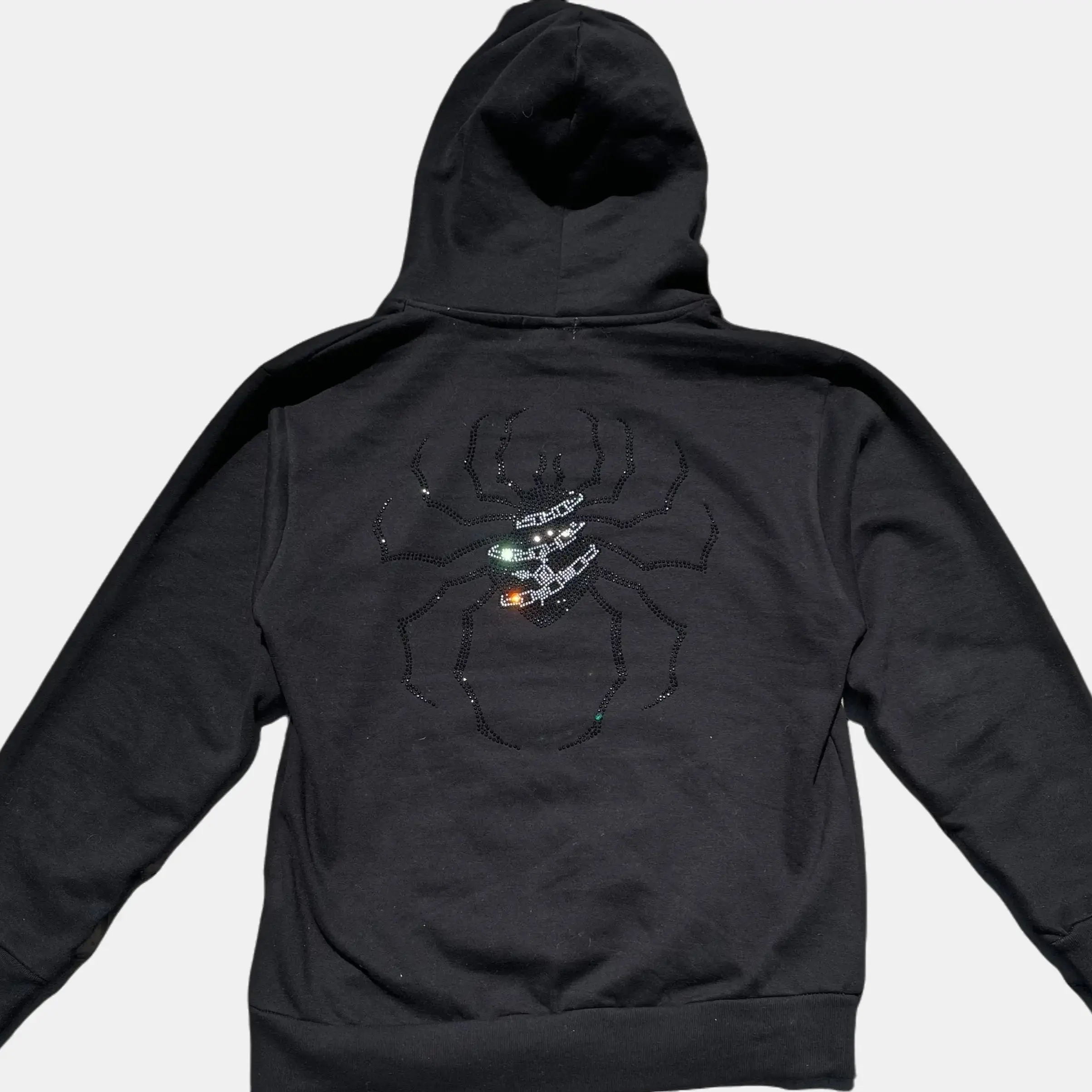 KURAPIKA X CHROLLO (HXH) BLACK RHINESTONE HOODIE 300 GSM