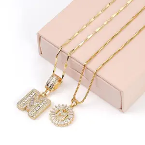 Moissanite Synthetic 2 Pack Initial Letter Pendant Necklaces for Women, with Adjustable 17"-19" Chain |   VVS1 Clarity & Hypoallergenic |   for Women Daily Wear, Birthday,Wedding, Engagement,Anniversary Gift |   Present Fine Jewelry Casual Elegant Travel