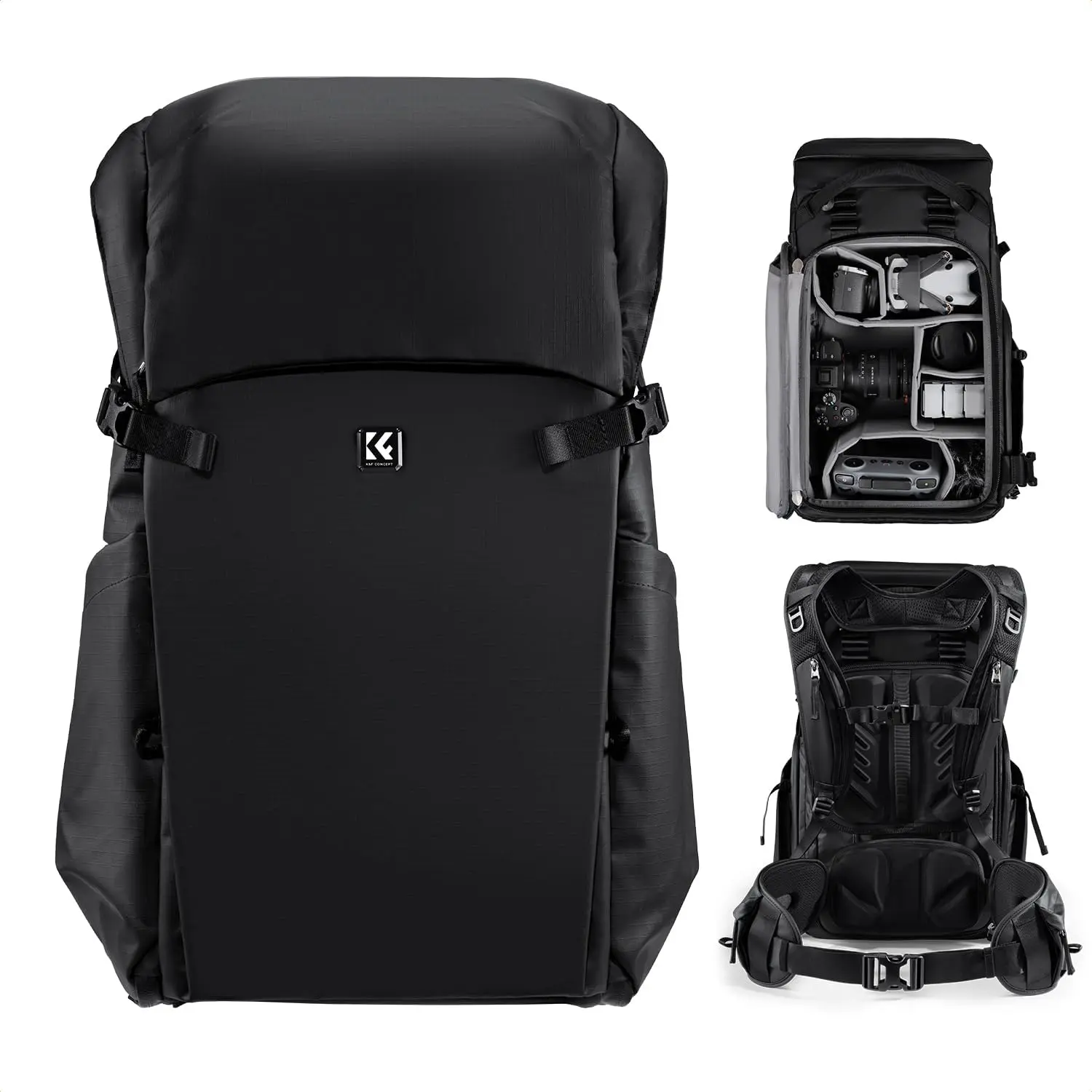K&F Concept Camera Backpack, 30L Large Capacity Camera Bag, Waterproof DSLR Camera BackPack, Extra Large Photography Bag Backpack