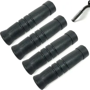 4 Pack LAT Pulldown Machine Straight Bar Grips Non-Slip Tricep Bar Rubber Grips for Fitness LAT and Lift Pulley System  Machine Attachment Row Handles  Station Pull Down Gym