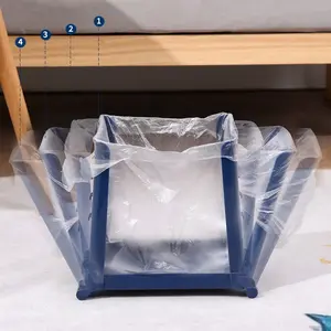 Adjustable Trash Can, Expandable Home Storage Bin, 4 Fixed Positions, Adjustable Size, Thickened PP Material, Durable, 360 Degree Foldable