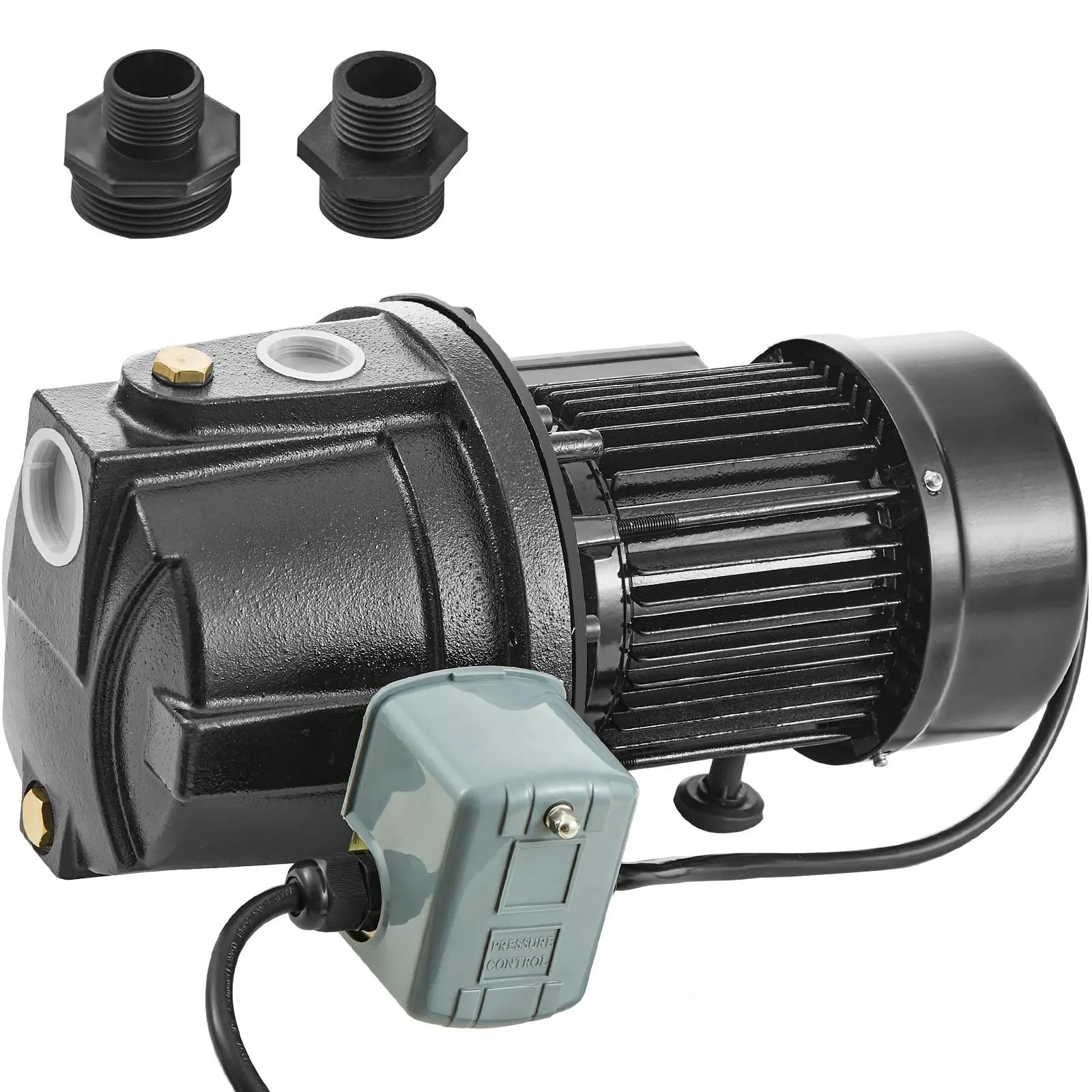 【Summerfinds】VEVOR 1HP Premium Cast Iron Shallow Well Jet Water Pump, 115 Volt, 17.6 GPM 164 FT Maximum Head Irrigation Water Pump, for Agricultural Garden Irrigation System High-Rise Water Supply Shower Booster