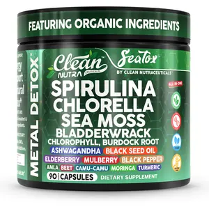 Clean Nutra Spirulina, Chlorella, Sea Moss, Bladderwrack, Elderberry, Ashwagandha & More for Daily Detox & Immune Balance Support Capsules – SeaTox