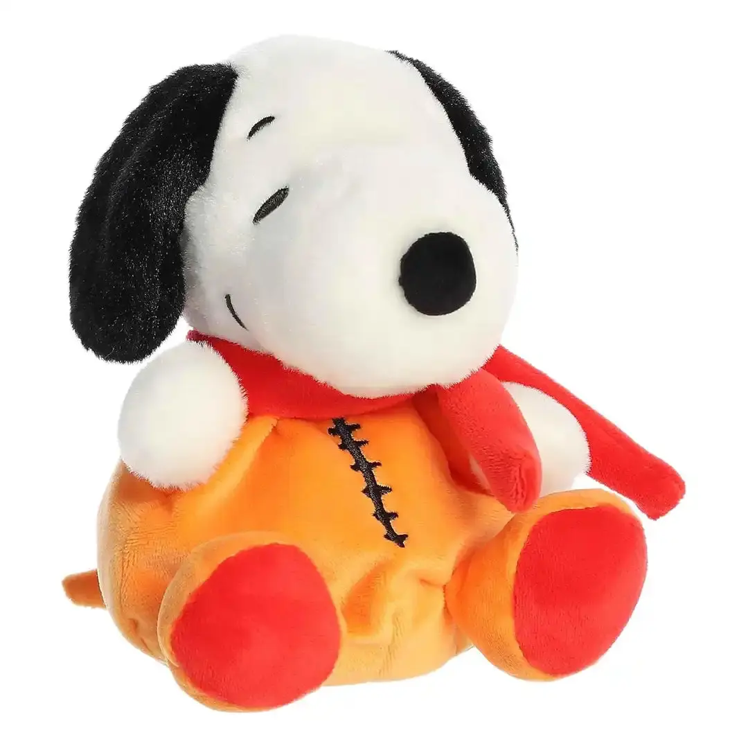 Aurora 5" Soft Durable Peanuts Astronaut Snoopy Palm Pals Stuffed Toy with Bean Pellet, Cartoon Creature Collectible in Cute Cartoon Style, Cute Collectibles