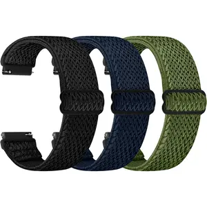 Quick Release Watch Band - Choice of Width -18mm 19mm 20mm 22mm 24mm Watch Bands, Solo Loop Adjustable Elastic Nylon Watch Straps Replacement Wristband for Men Women