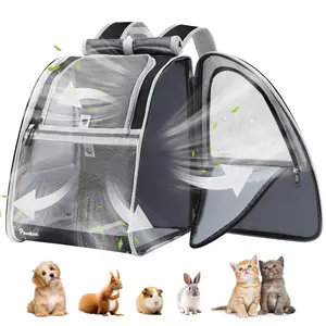 Cat Backpack with Window Blind, Pet Carrier Backpack with Breathable Airmesh for Small Cats Dogs, Upgrade Sunproof Collapsible Cat Backpack Bubble for Travel Grooming Outdoors (up to 22lbs)