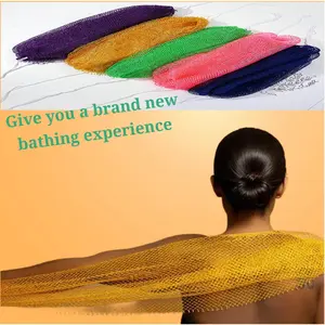African Exfoliating Net Sponge,Bath Sponge Smooth Skin Bath Sponge Shower,African Exfoliating Net Loofah Exfoliating Body Scrubber, Long Nylon Exfoliating Back Washcloth Towel Exfoliating Bath Shower