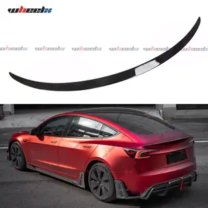 2024-2025 – Tesla Model 3 Highland (All Trims) OE-Style Gloss Black Carbon Fiber Trunk Spoiler