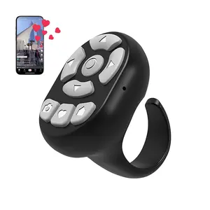 Tiktok Scrolling Ring with Finger Remote,Fingertip Wireless Bluetooth Remote Control,Scrolling Ring for iOS,Android(BLACK)