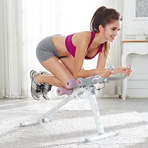 leikefitness Height Adjustable Ab Trainer Abdominal Whole Body Workout Machine Waist Cruncher Core Toner, Thighs, Buttocks Shaper with LCD Monitor