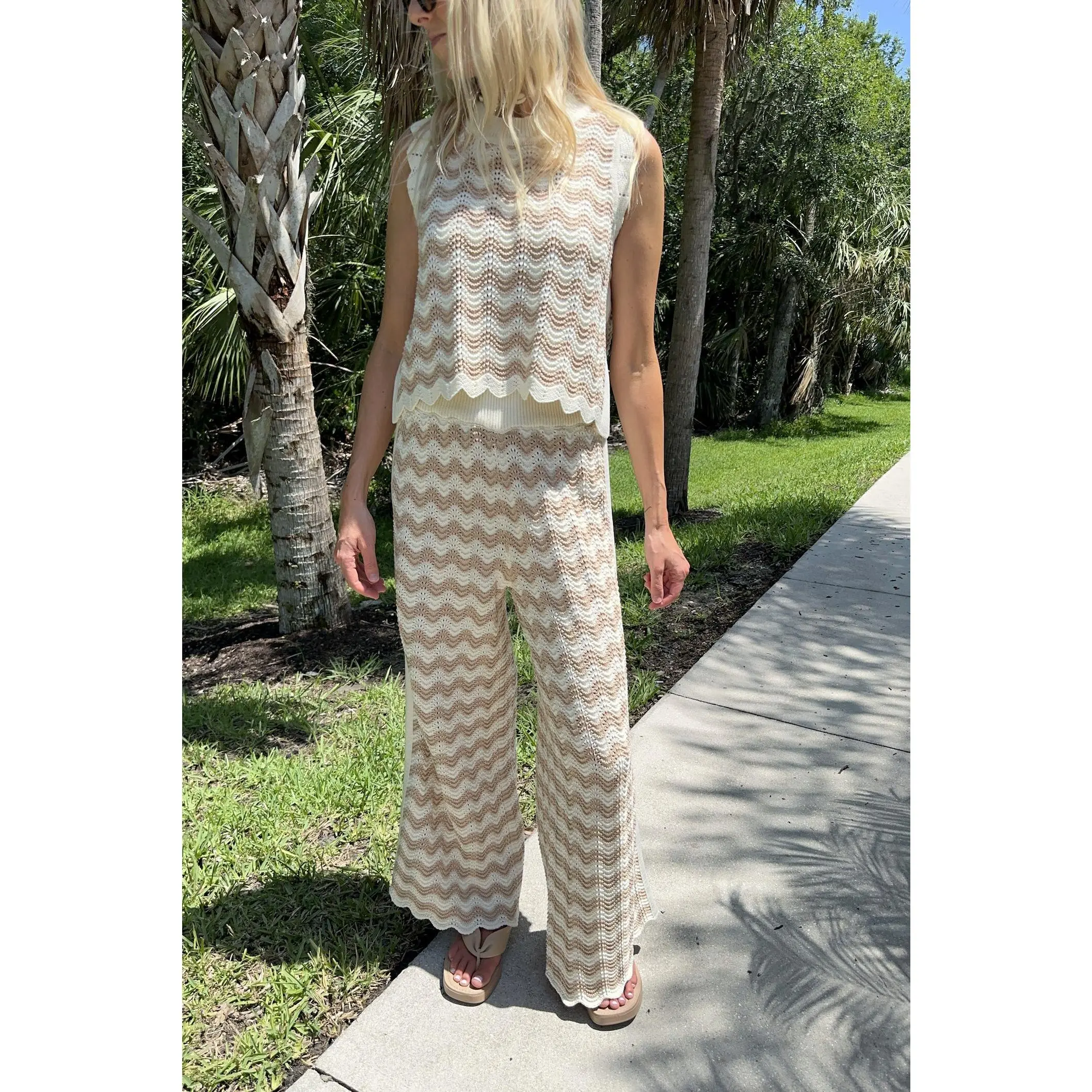 Daytripper Wavy Chevron Knit Top
