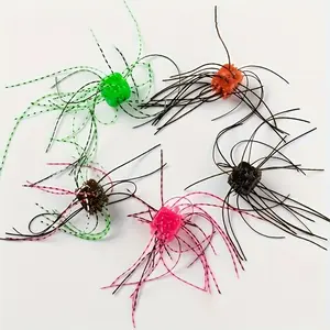 Handmade Worm Lure Soft Bait Set, 5 Pieces, 4g Slow Sink Rubber Dice, Perch Fishing Gear, Outdoor Fishing Equipment, Artificial Fishing Lure, Fishing Lure Kit, Soft Fishing Worms, Fishing Lures Kit