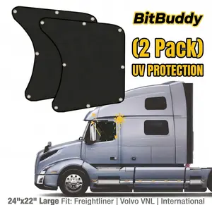 (2 Pack) Large Side Window Sun Shade for Semi-Trucks 24"x22" UV Protection for Freightliner Cascadia Volvo VNL International Trucks Accessories sunscreen truck driver summervibes