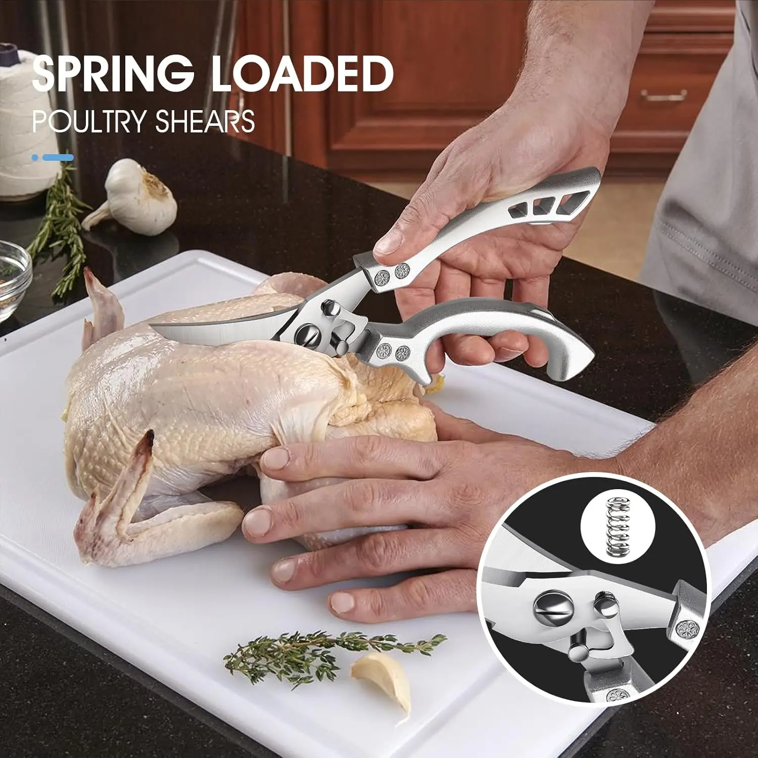 Heavy Duty Stainless Steel Poultry Shears,Multipurpose Kitchen Scissors,Kitchen...