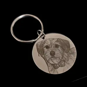 Single Sided Custom Portrait Keychain
