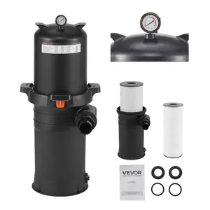 200 sq.ft² Cartridge Pool Filter Valve 9000 GPH Swimming Pool Filtration System