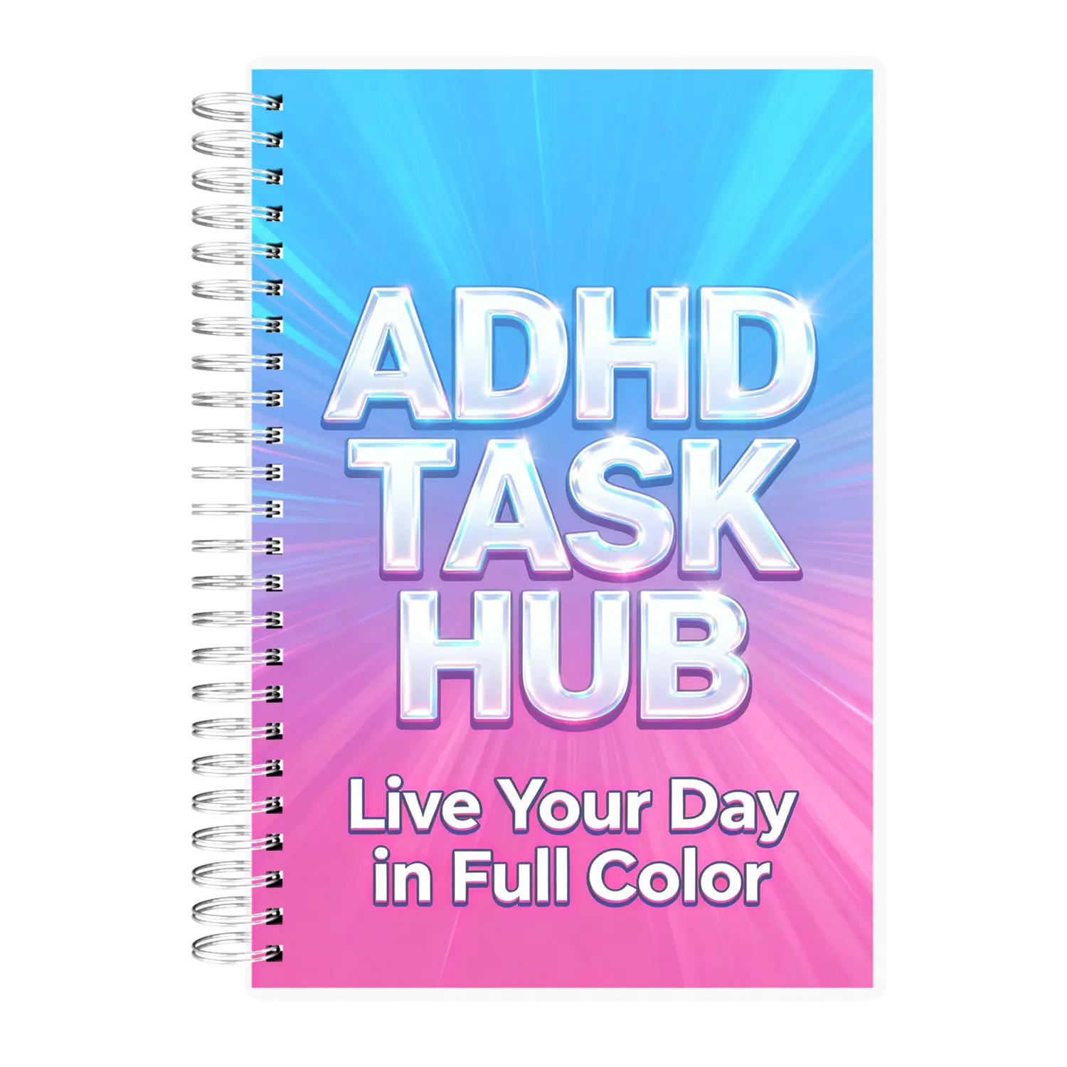 ADHD Heavy-Wear Weekly Planner Notebook, Hobonichi-Style Office Stationery for ADHD Enthusiasts, 8.5x5.9in, 120 Pages 100gsm Paper, Spiral-Bound Durable Cover, Color-Coded Sections, Fidget-Friendly for Planning, Goal Setting, Task Focus