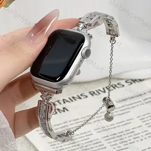 Trendy CZ Bracelet Band For Apple Watch All Series Ultra Women Replacement Strap