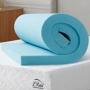 L'Baiet Cooling Gel Memory Foam Topper | 2" Twin | Medium Firm | Bed, Sofa, Futon | CertiPUR-US Certified | Safe for All Ages