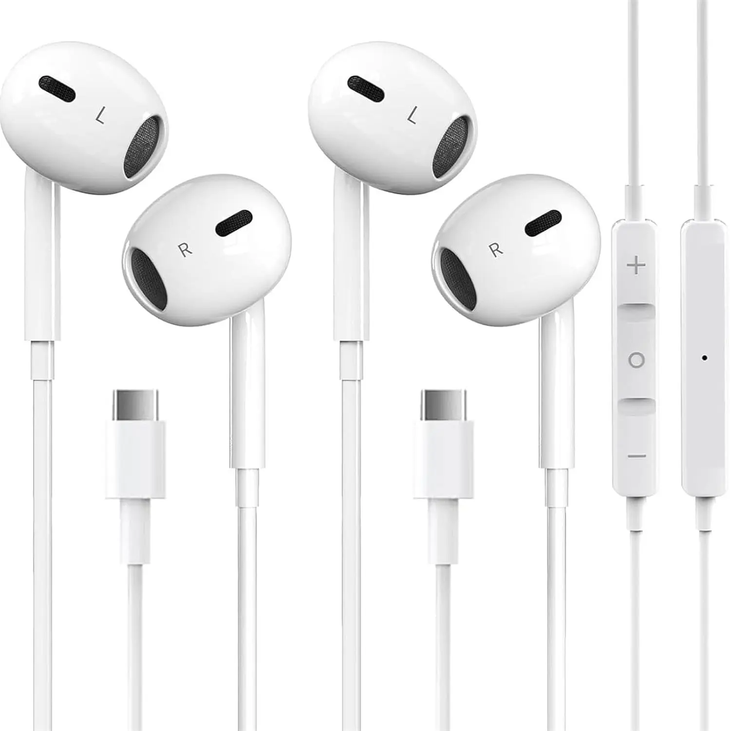 USB C Headphones for iPhone 17/16/15 Pro Max Plus Type C Earphones with Microphone & Remote Noise Cancelling Earbuds for iPhone 17/16/15 Pro, iPad, Galaxy S23/S22/S21/S20/Ultra Note 10/20 Audio Headset Electronic