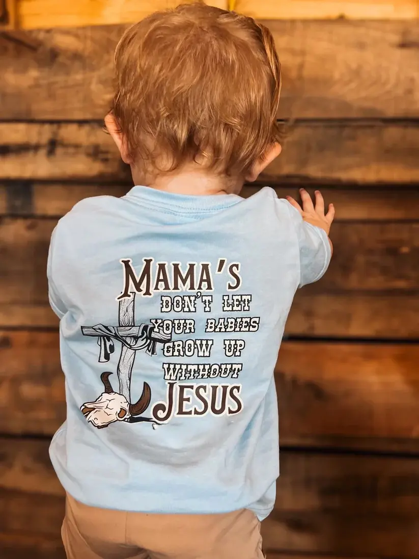 Youth and Adult Don’t Let Your Babies Grow Up Without Jesus  shirt,  christ shirt, God lover  Tee, Kids Casual Wear, Gift For Son And Daughter, Kid swear, Toddler graphic tees, family matching shirt, hoilday shirt, kid clothing