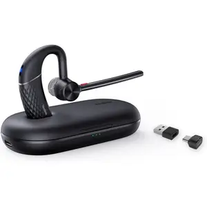 Yealink BH71 Pro USB-C/A Bluetooth Single Ear Headset (1208709), Teams & Zoom Certified, 4 Noise-Cancelling Microphones, for Business Office Work with Computers, Laptops, Cellphones