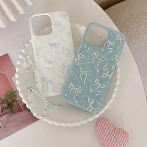 IPhone 13/14/16 Pro Max PC Case Protective Cover | Double layer Bow | Bow Chain | Best Friend Gift | Suitable for iPhone 11 12 13 14 15 16 Pro Max