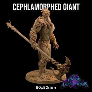Cephlamorphed Giant Cavern Aberrant Horrors | The Dragon Trappers Lodge | 32mm Scale | Miniature TTRPG Mini DnD Dungeons Dragons Wargame
