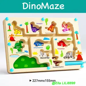 Magnetic Color and Number Maze Magnetic Puzzle, Montessori Wooden Magnet Board Toy for 3+ Year Olds, Counting & Color Sorting Toddler Activity for Fine Motor Skills, Educational Gift for Boys & Girls