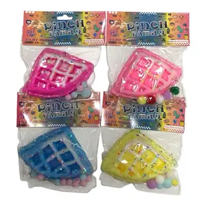 Pinch Family Waffle Squishy Taba Stress Relief Toy for Kids and Adult - Soft Bead Filled Sensory Fidget Squeeze Toy for Anxiety, Focus, and Relaxation, Cute Desk Toy for Kids, Teens and Adults