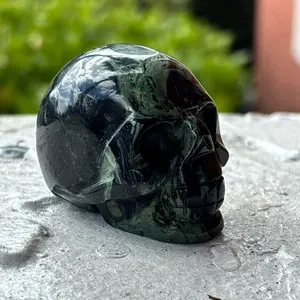 Kambaba Jasper Ancient Stromatolite Fossil Stone Grounding Protection Crystal Root Heart Chakra Healing Dark Green Jasper for Shadow Work Earth Energy Stone