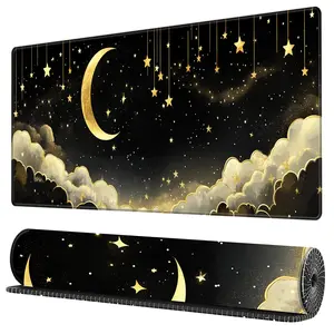 BHJLAXR Starry Sky Pattern Mouse Pad, 1 Count Rectangle Gaming Mouse Pad, Anti-slip Large Mouse Mat with Stitching Edges, Computer Keyboard Mat, Desk Mat for Home Office, Desk Decor
