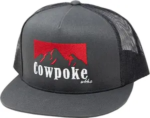 Whiskey Bent Hat Company Authentic 5-Panel Snapback Trucker Hat - Cowboy Killer 2.0 Cowpoke Embroidered Logo