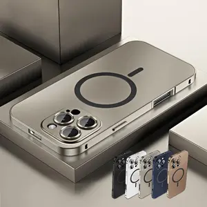 [LX]Alloy Aluminum Mag Safe Magnetic Case For IPhone17 16 15 14 Pro Max, Ultra Thin Metal Phone Case Full Coverage Lens Protective Wireless Charging Cover For IPhone 13 12 Pro Max