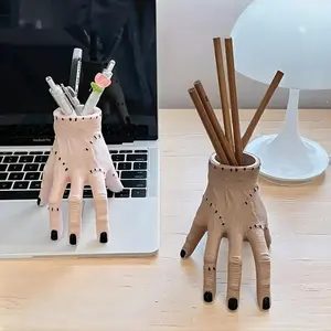 1pc Creative Frankenstein's Hand Pen Holder, Spooky Abs Resin Desk Organizer for Small Plants, Perfect Halloween Decor for Office & Garden, Desk Accessory, Office Desk Accessories
