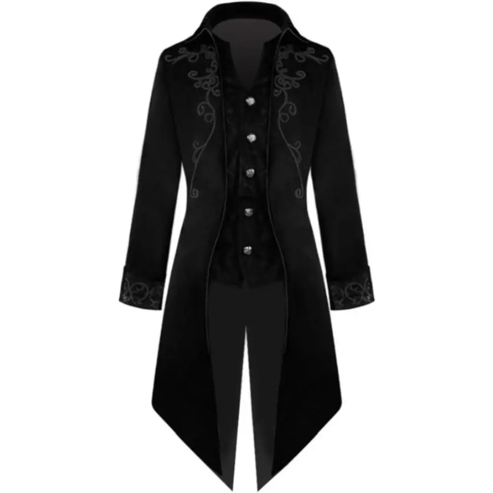 Medieval Steampunk Tailcoat, Victorian Gothic Frock Jacket, Vintage Inspired Outerwear, Cosplay Costume Piece, Theatrical Statement Coat, Men Casual Jacket, Men Jacket, Jacket, Men Outerwear