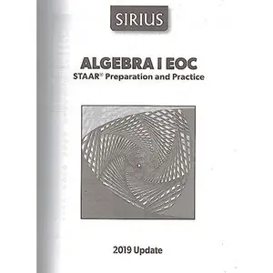 USED Book - Algebra I EOC STAAR Preparation and Practice by Sirius Education Solution (Paperback) - english