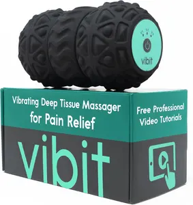 - Vibrating Massager for Plantar Fasciitis, Pain Relief and Sciatica, Foot and Body Portable Massage Roller, Deep Tissue Pain Relief from Feet to Neck, Electric, 3 Vibration Levels (Black)