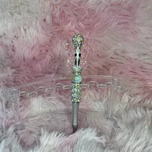 J2 - Beaded Pink Butterfly Rhinestone Pen [Premade]