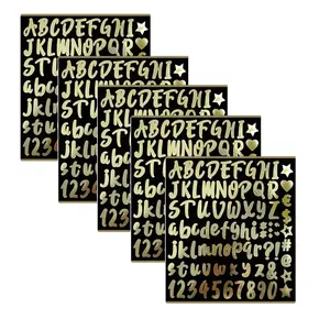 Self Adhesive Letter Sticker, 5 Sheets Glitter Alphabet Sticker, DIY Decor Sticker for Mailbox, Door, Window, Business, Cars, Classroom, Gift