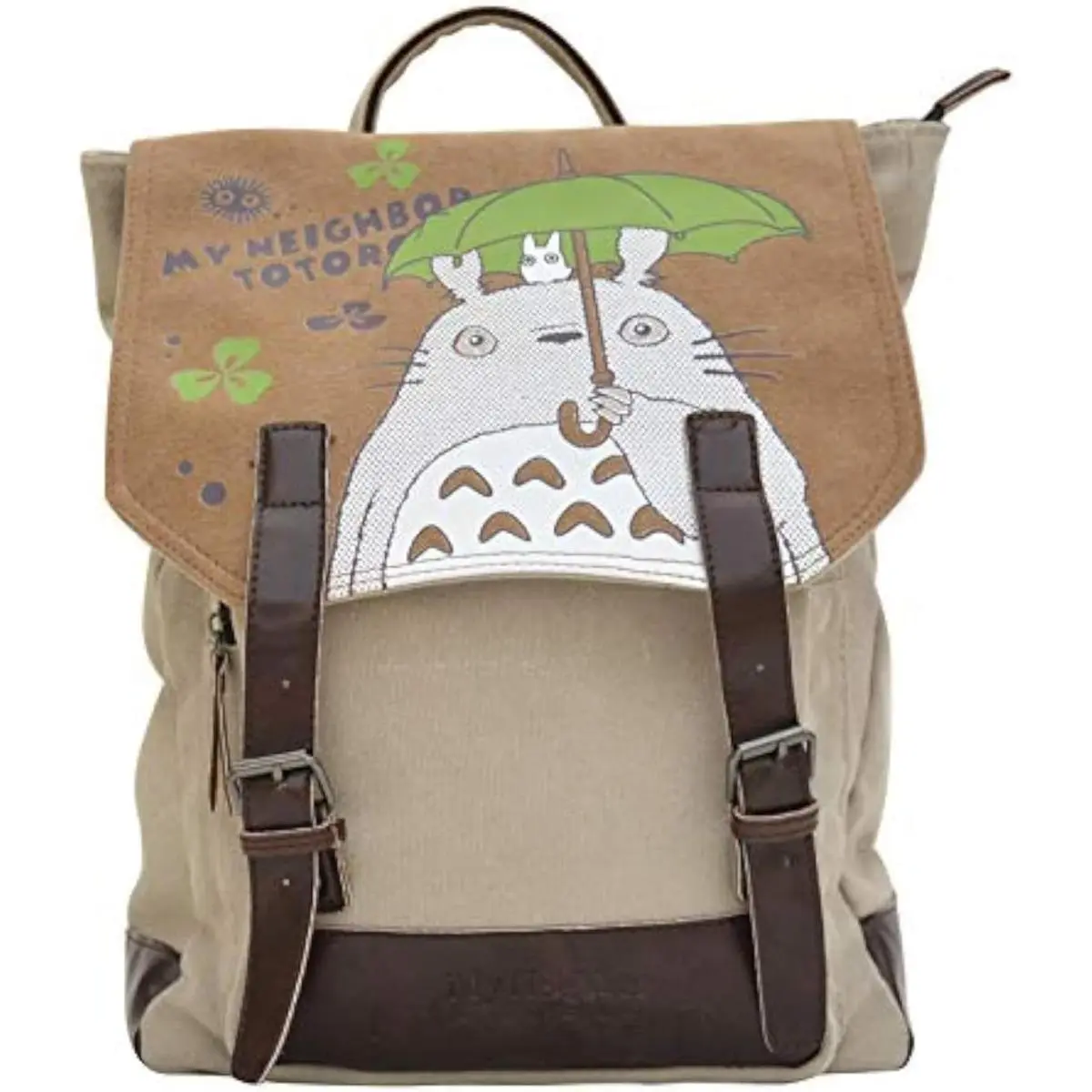 Totoro Canvas Backpack - Unisex Home Supplies Storage Bag, Waterproof Oxford Backpacks for Anime Fans, Comic Con Cosplay & Outdoors Use