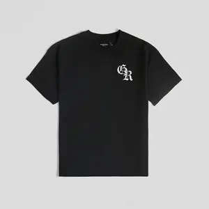 Gymreapers Oversized Initial Tee - Black/White, Summer Cotton Top